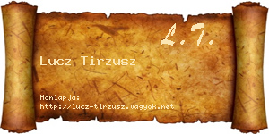 Lucz Tirzusz névjegykártya